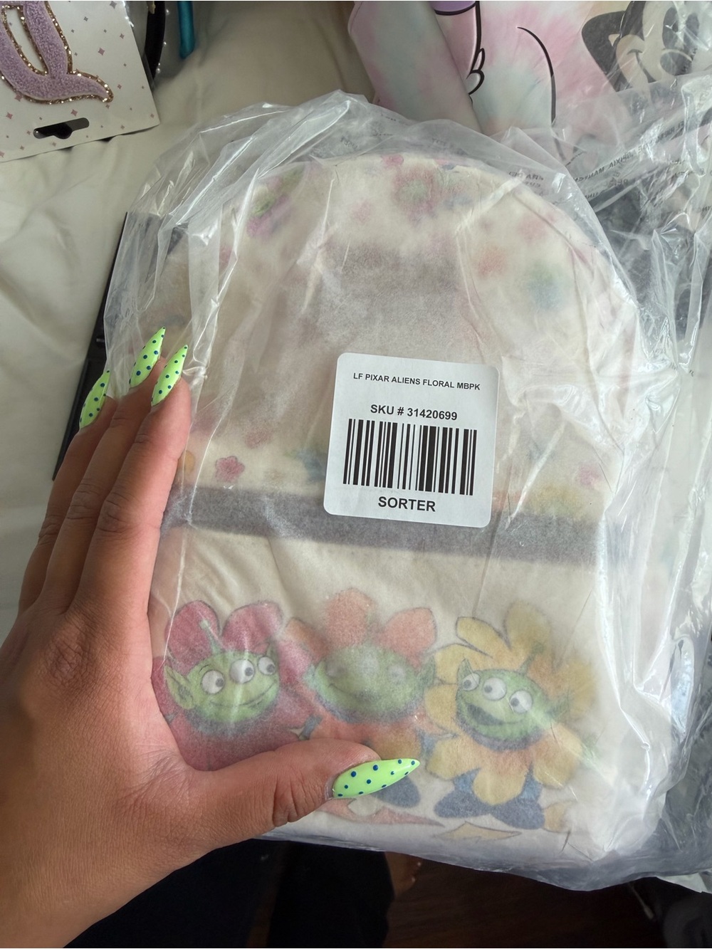 Loungefly Pixar Aliens Floral Mini Backpack - Pastel Floral Print